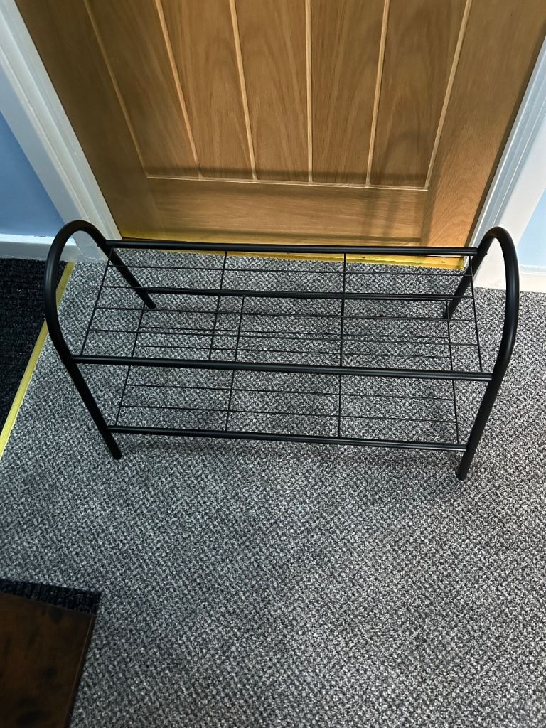 Good Condition Black Metal Rack for Clothing Storage