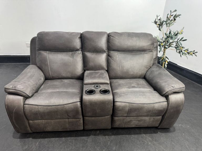 DFS Standard Fixed Back Charcoal Grey 2 Seater Sofa  £150 Free Local Delivery