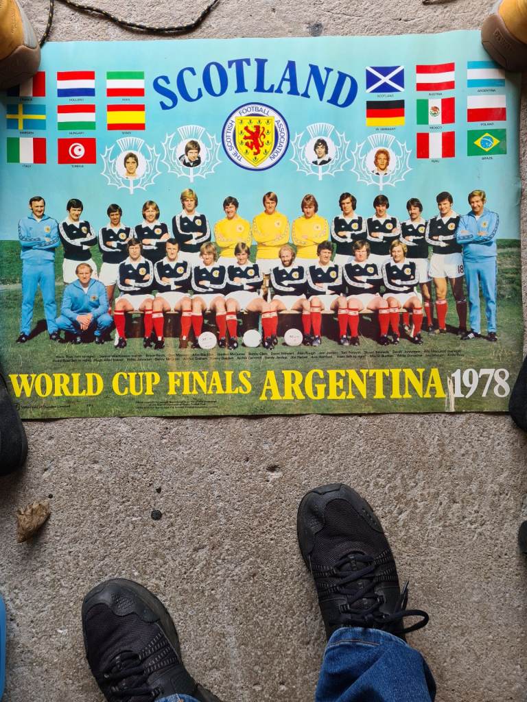 1978 world Cup Scotland  football  team poster