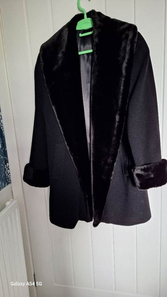 Vintage Anne Brookes Petite Black Coat