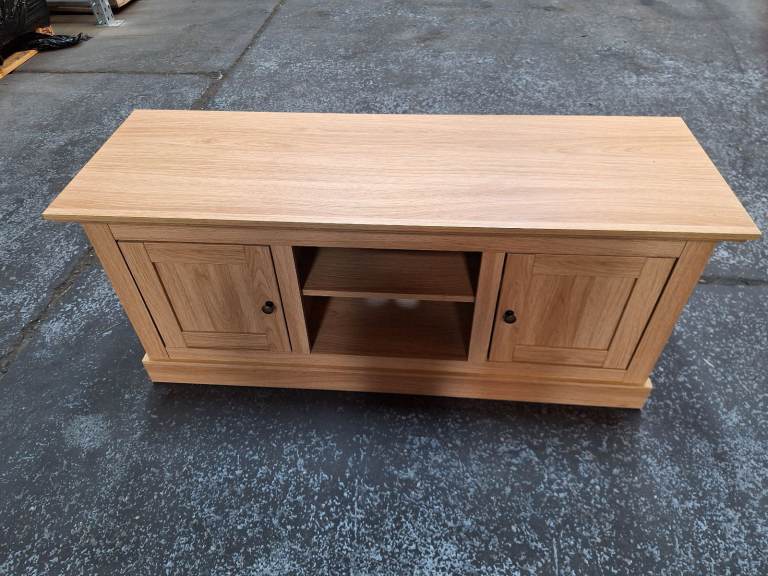 New waxed Oak TV Unit. 