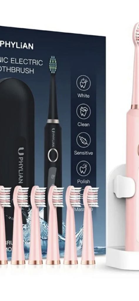 PHYLIAN H8 Electric Toothbrushes with Holder Travel Case,sealed units