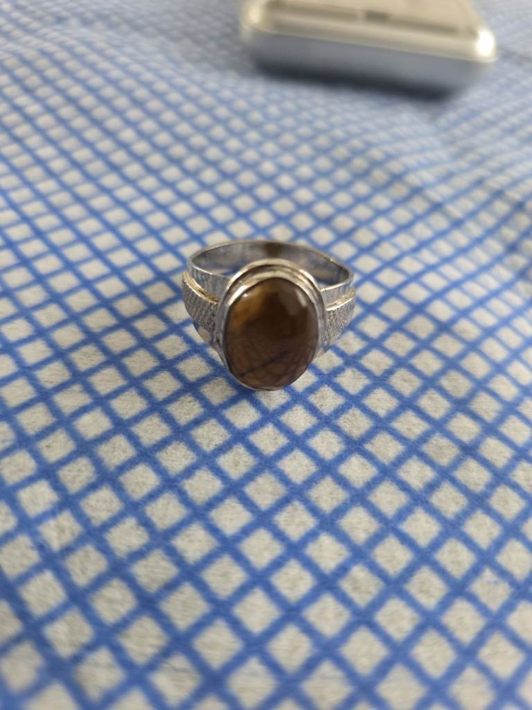 image for Pure natural Tiger's eyes gemstone ring 