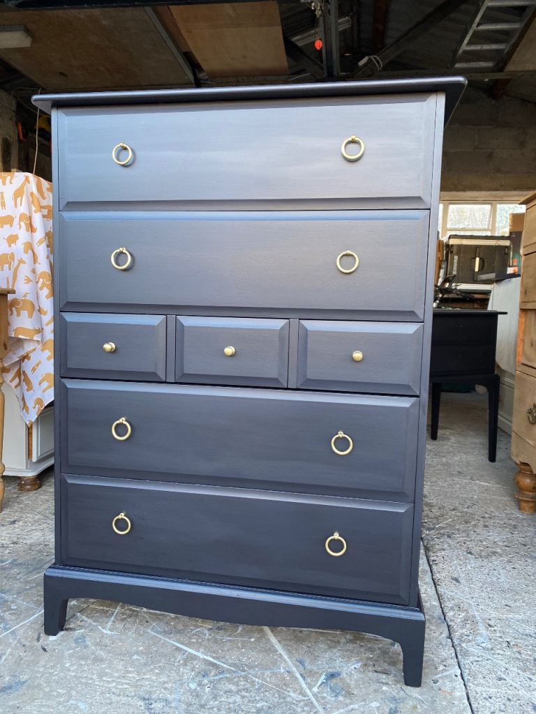 Refurbished Vintage Stag Chest of Drawers (Can Deliver)