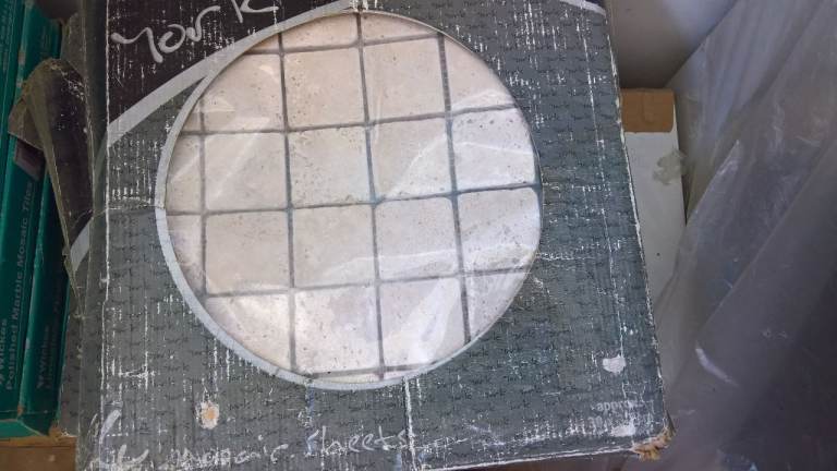 Paphos Travertine Natural Stone Mosaic 30cm x 30cm,