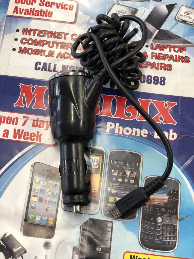Universal 5V 1Amp Micro Car charger Black For All Android Smartphones