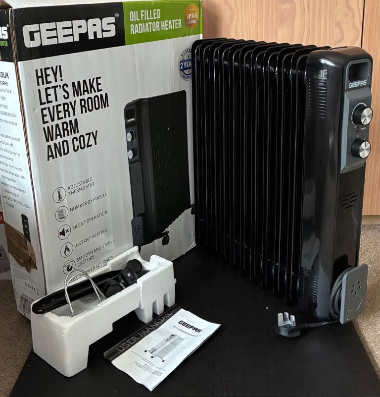 Geepas Oil Filled Radiator Heater – Brand New in Box