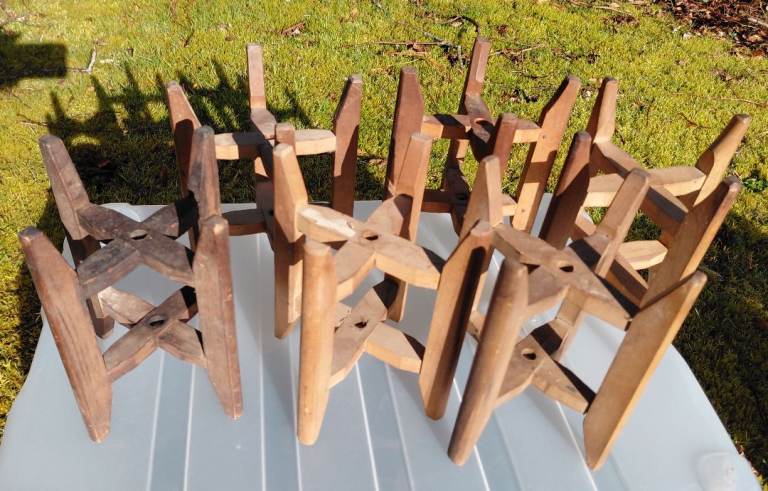 Antique Japanese Itomaki Yarn Spools x6