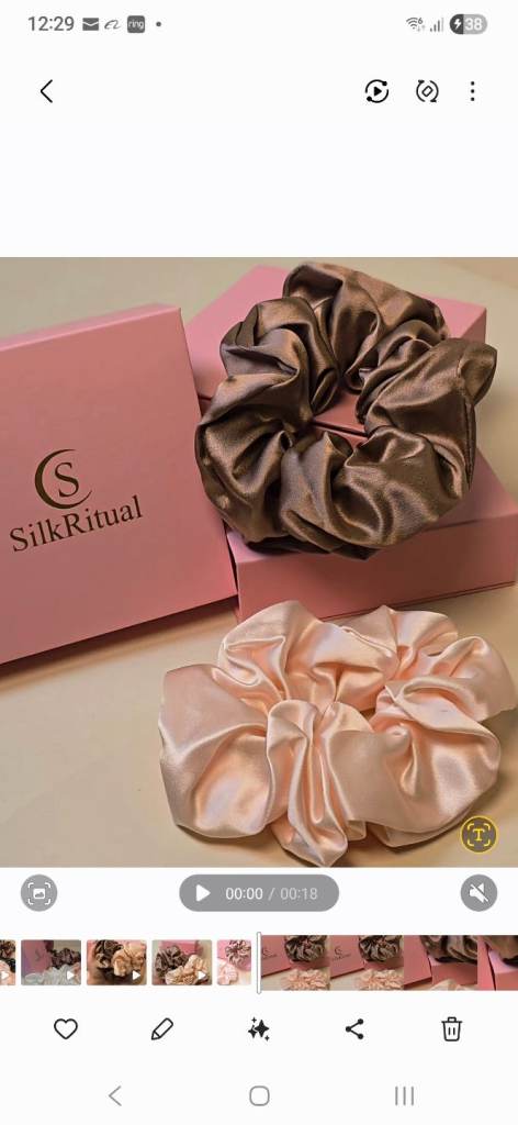 Silk Scrunchies 100 percent Silk Gift Box Set SilkRitual