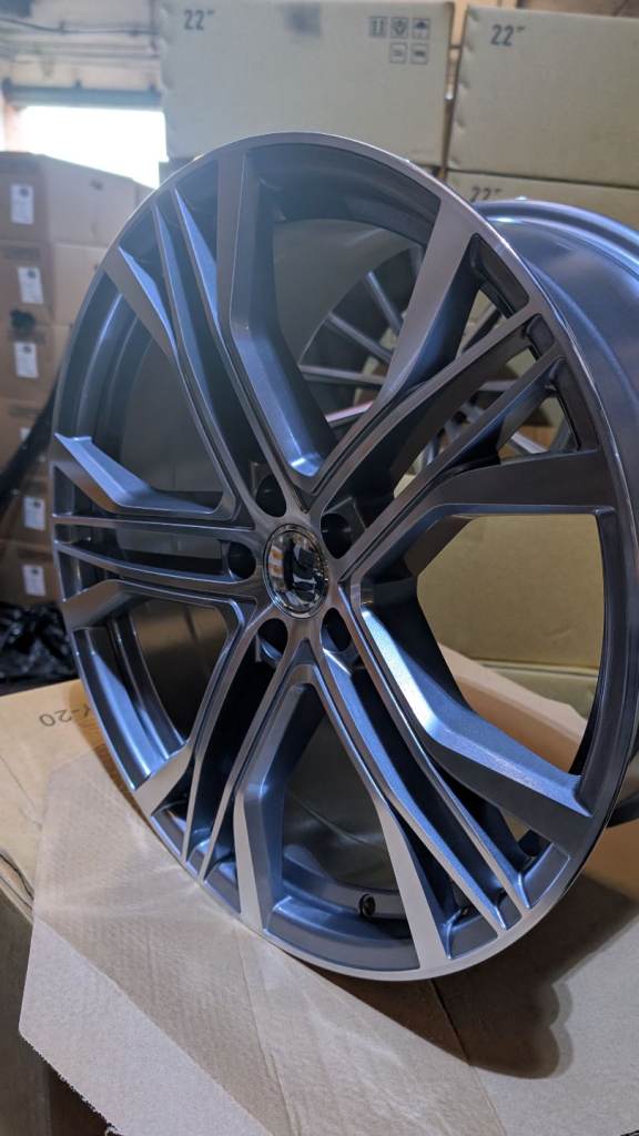 20" 5x112  Audi A4 B6,7,8,9 Alloys X4 20x9j  GUN METAL POLISH NEW BARGAIN LOOK 