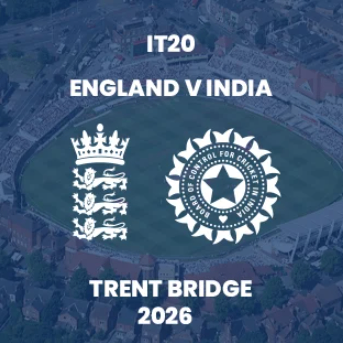 England v India – IT20 2026 – Trent Bridge - Tuesday 7th July 2026 - 3rd IT20 – 4 SEATS TOGETHER! 