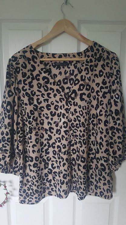 image for Marks & Spencer animal print blouse size18, in excellent condition