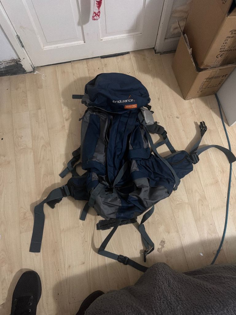 Large Blue Endurance Hiking Backpack - Good Condition