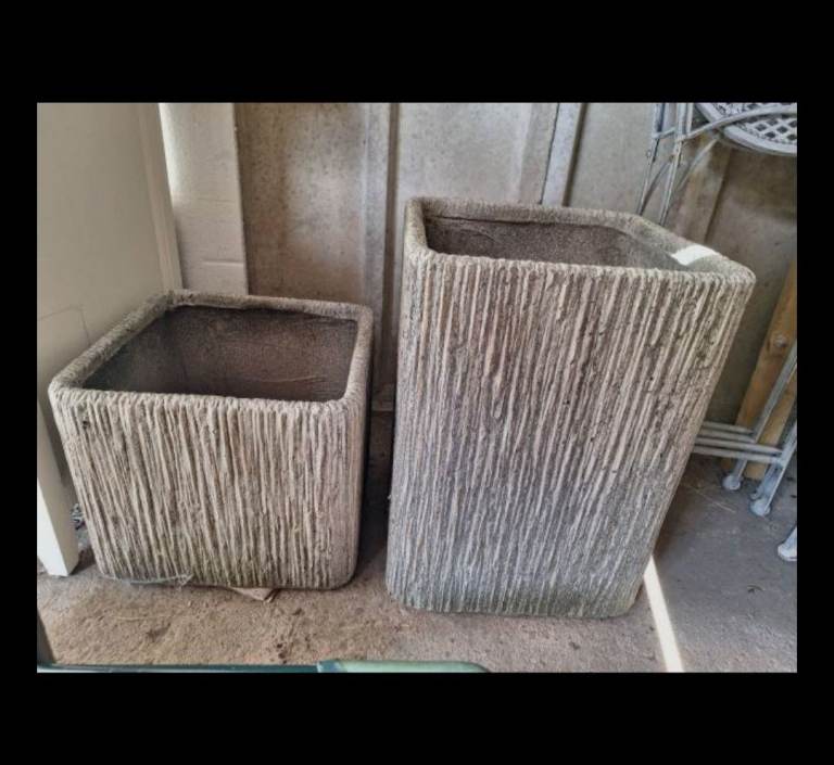 Large Stone Garden Planters new Condition