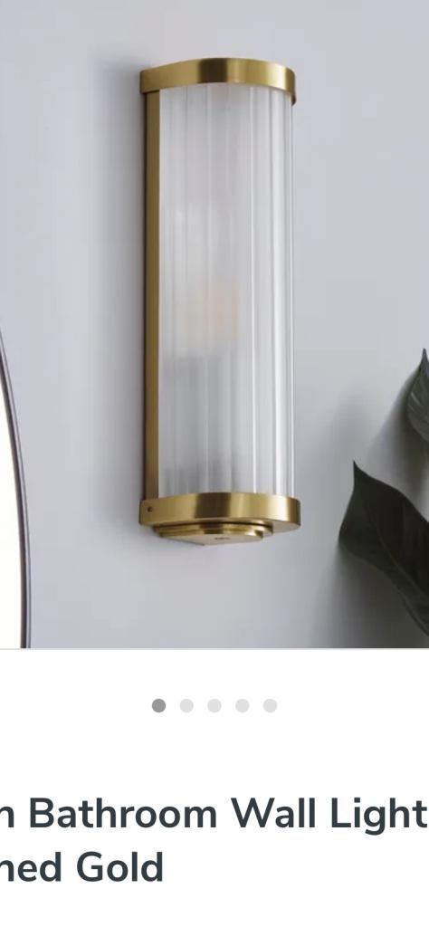 Dunelm brushed gold wall light