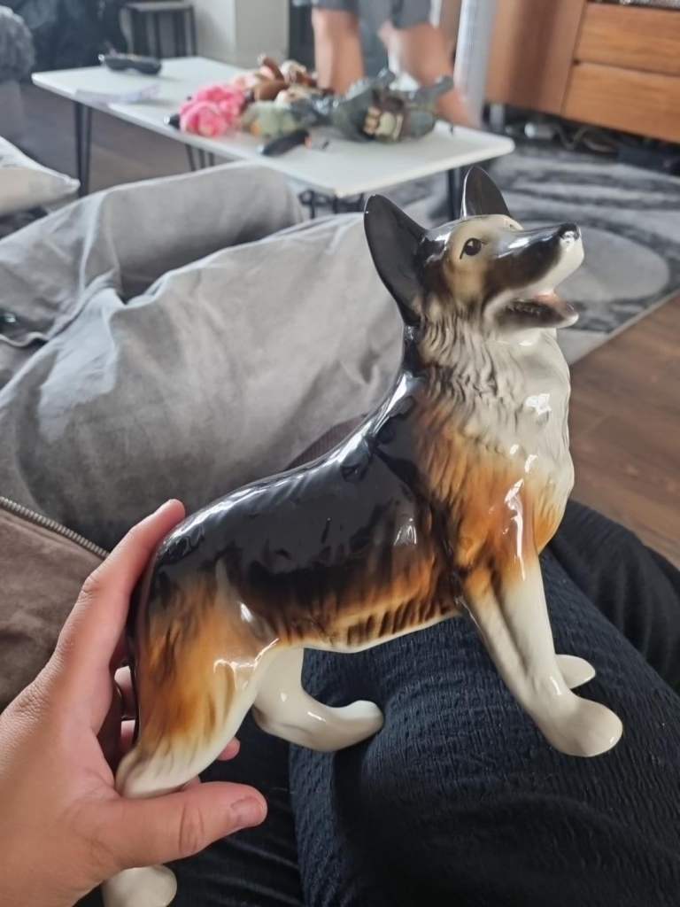 Melba Ware Ceramic German Shepherd Dog Figurine – Good Condition