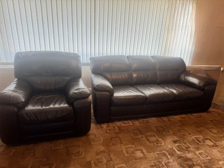 Leather Sofa and Recliner chair 