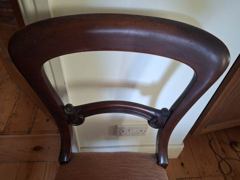 Extra chairs needed for Christmas? Victorian balloon back chairs for sale.