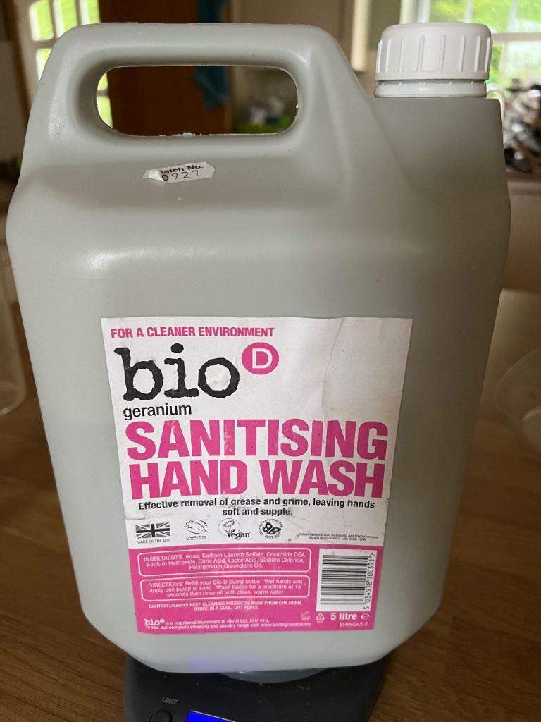 Bio sanitising hand wash (part container)