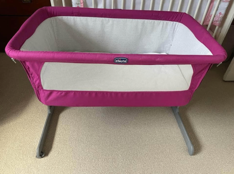 Chicco next to me  pink baby crib