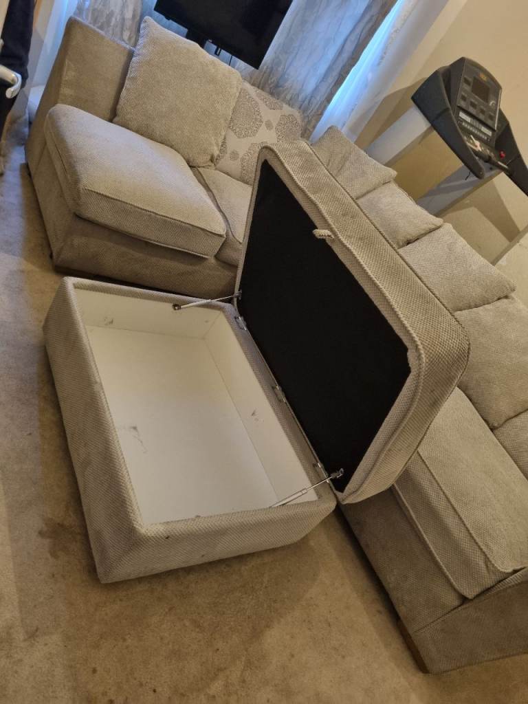 Corner sofa L shape with foot stool  dlever available 