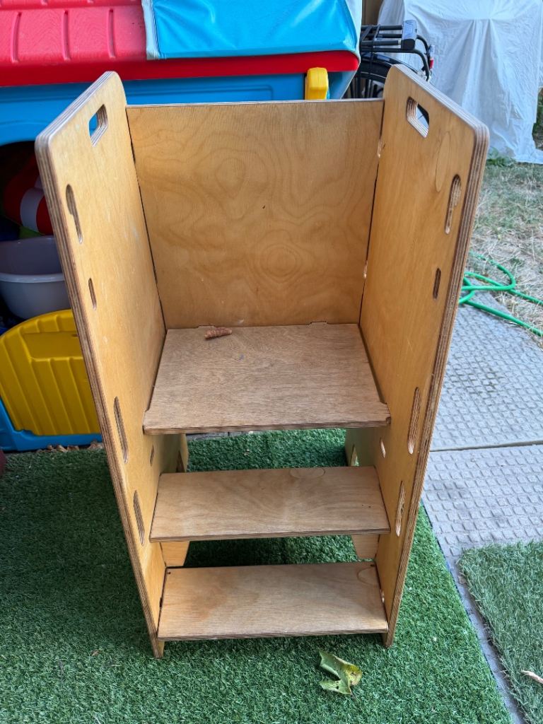 Wooden Learning Tower / Kitchen Helper Stool – Good Condition