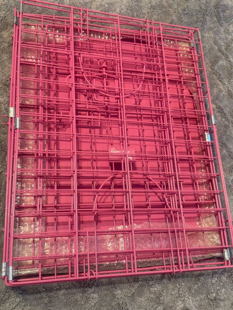 Puppy dog pink crate