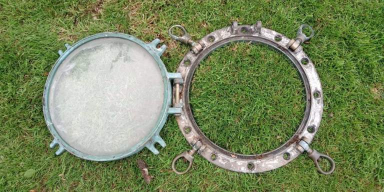 vintage brass bronze porthole 18 inches wide vintage brass bronze porthole 18 inches wide