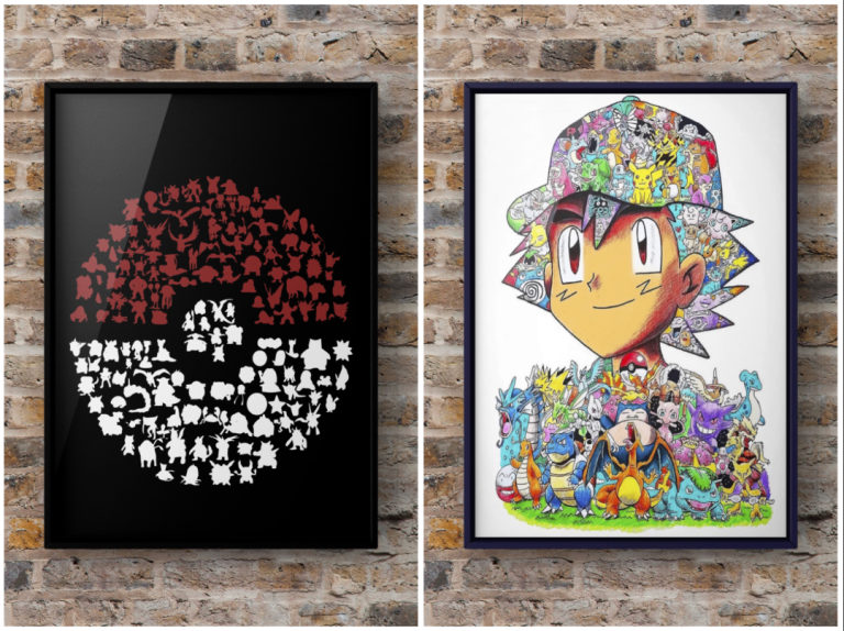 Pokemon Framed Art Prints - Various Designs, Brand New