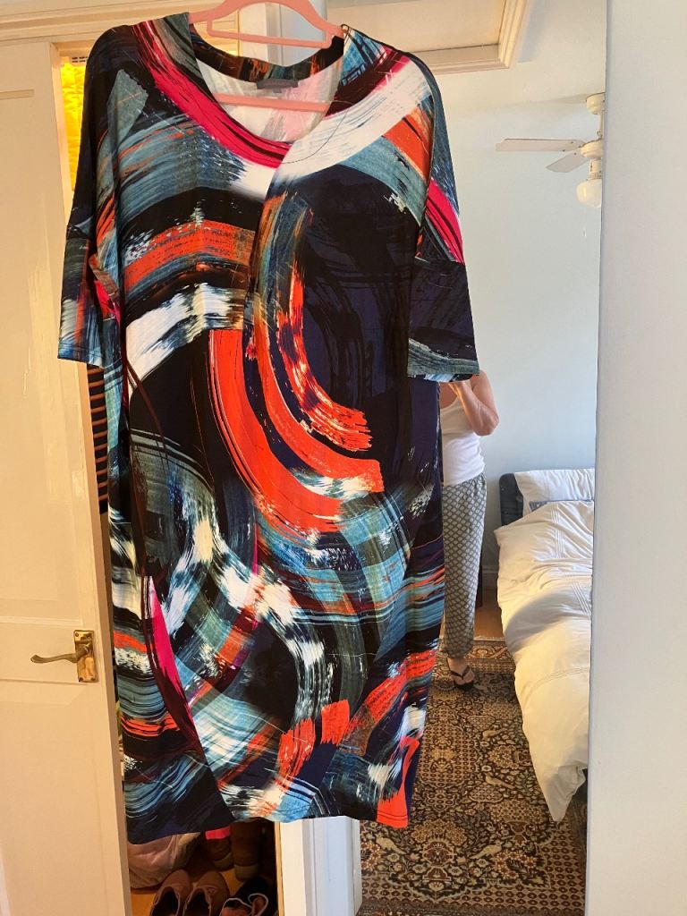 Colourful Abstract Print Tunic Dress – Excellent Condition