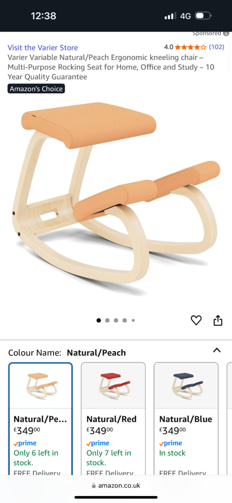 Black sensory rocking chair