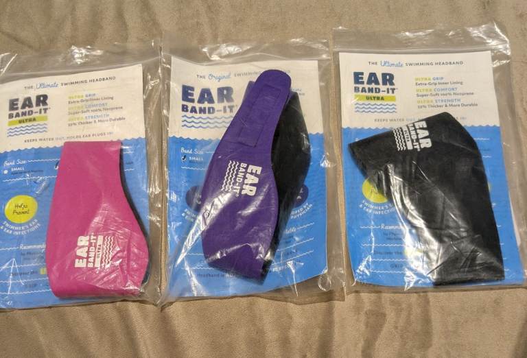 Ear Band-It Ultra Swimming Headbands – New, Various Colours
