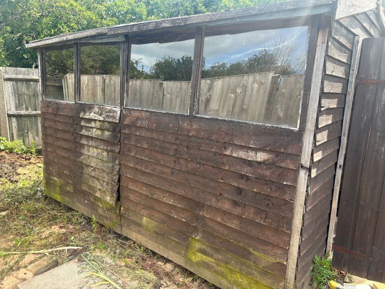 10” x 8ft shed