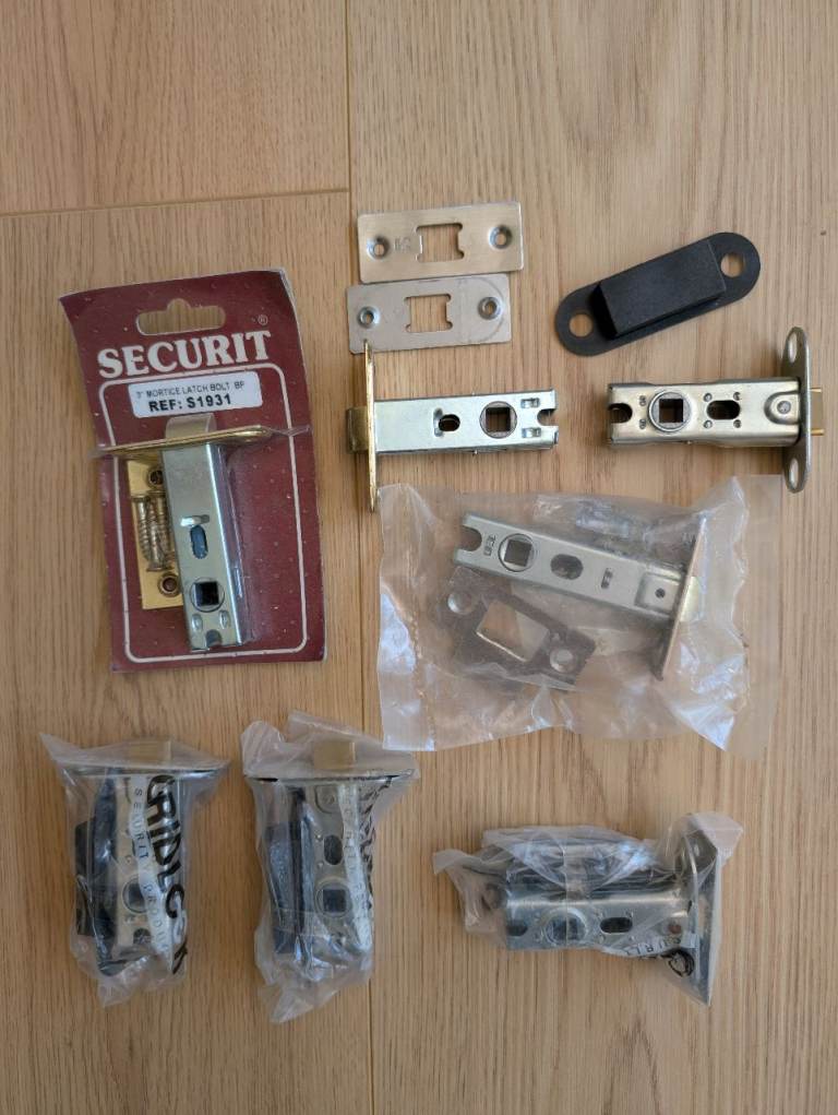 Job Lot of 6 New 75mm (3") Tubular Mortice Door Latches – Securit & Generic