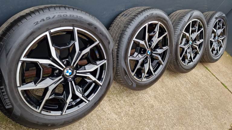 Genuine BMW 887M 19" Diamond Turned alloy wheels Pirelli X3 X4 G01 G02 79162636