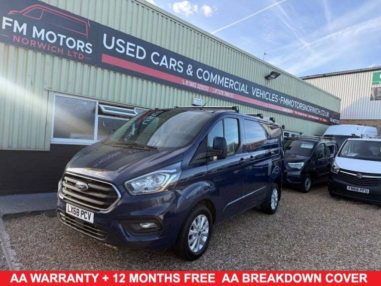 2018 68 FORD TRANSIT CUSTOM 2.0 280 ECOBLUE LIMITED PANEL VAN 5DR DIESEL MANUAL