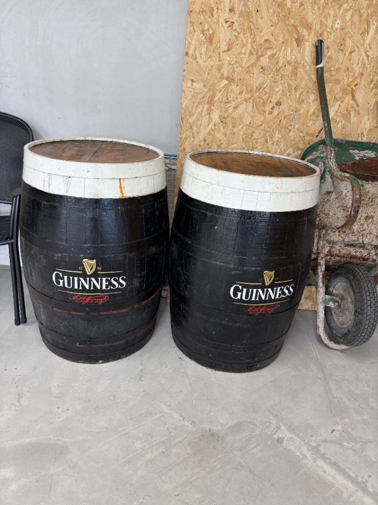 Pair of Guinness Barrels – Great for Garden or Bar Decor