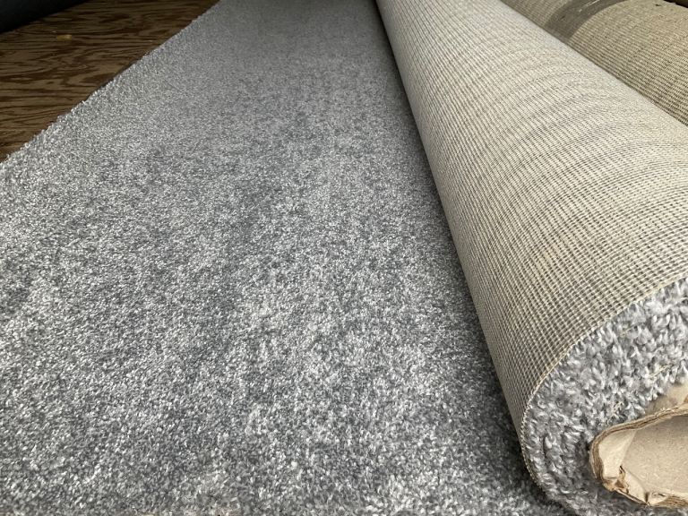 New 3.45 x 4m grey carpet.