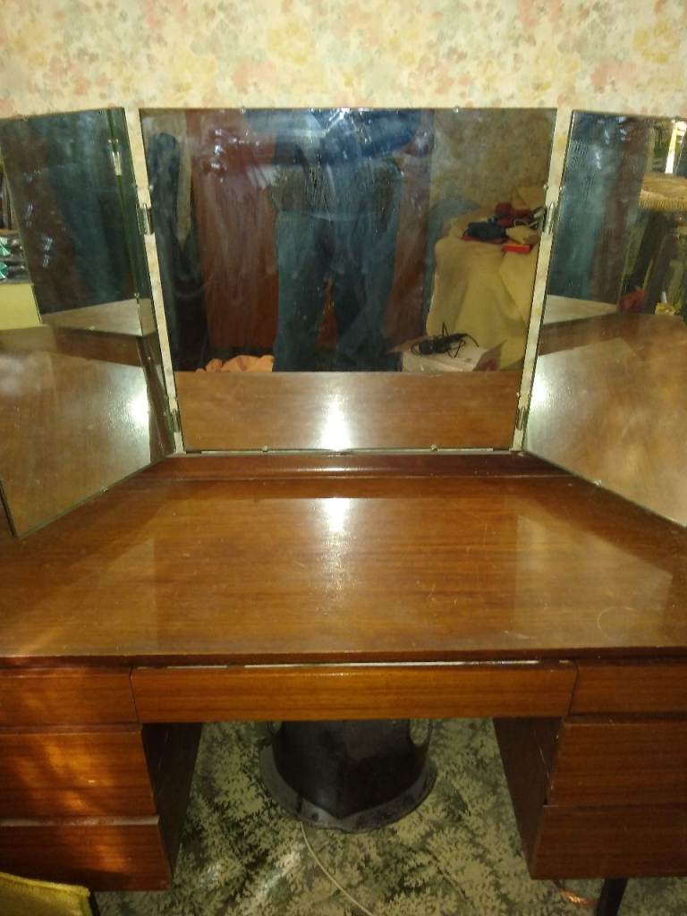 Vintage G plan Triple Mirror Dressing Table 
