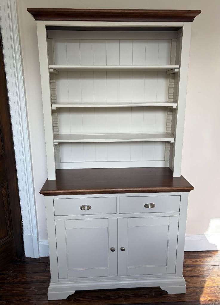 Hampstead two tone sideboard plus display top unit (2 pieces)