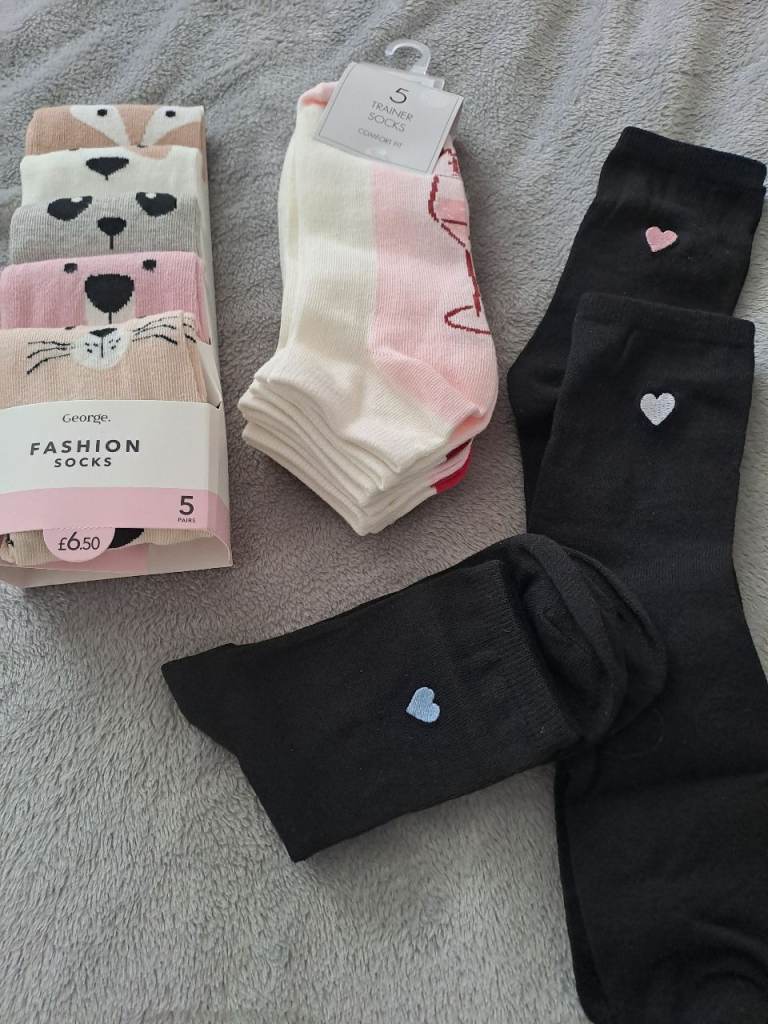 13 pairs of ladies socks, brand new, from smoke free  pet free home 