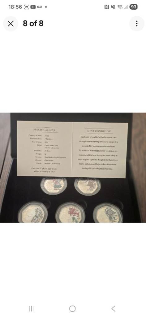 Patron Saints of uk  coins  in case with certificate of authenticity 