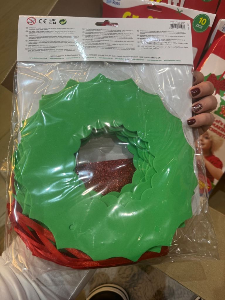 Baker Ross Christmas wreath blanks