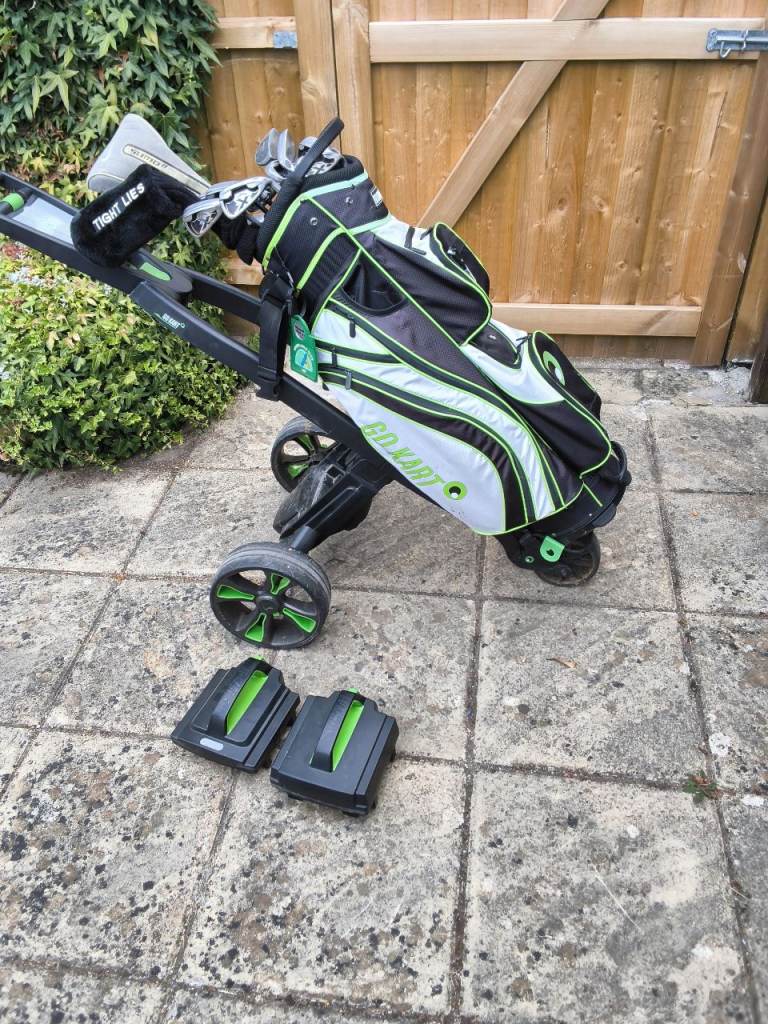 GO KART Golf Trolley with Bag and clubs– Good Condition