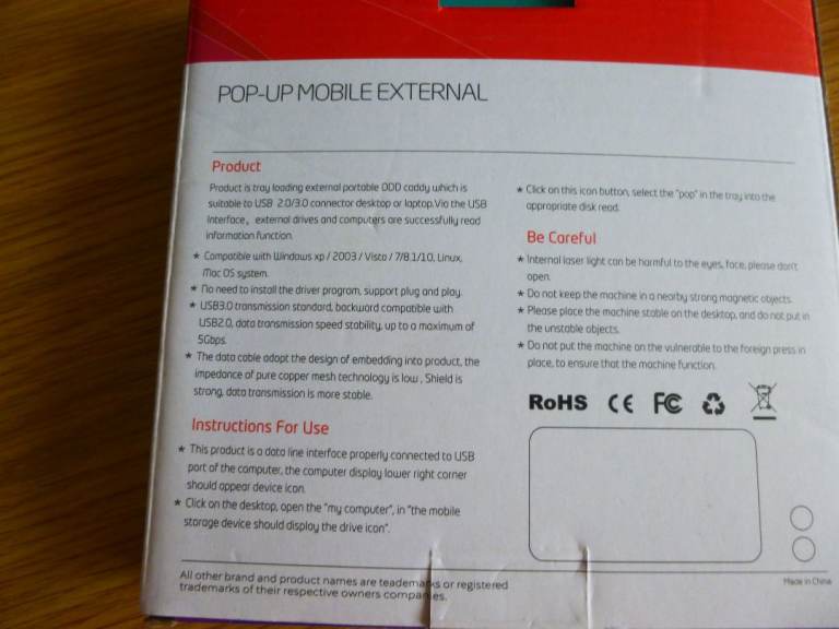 Pop up mobile external and soother