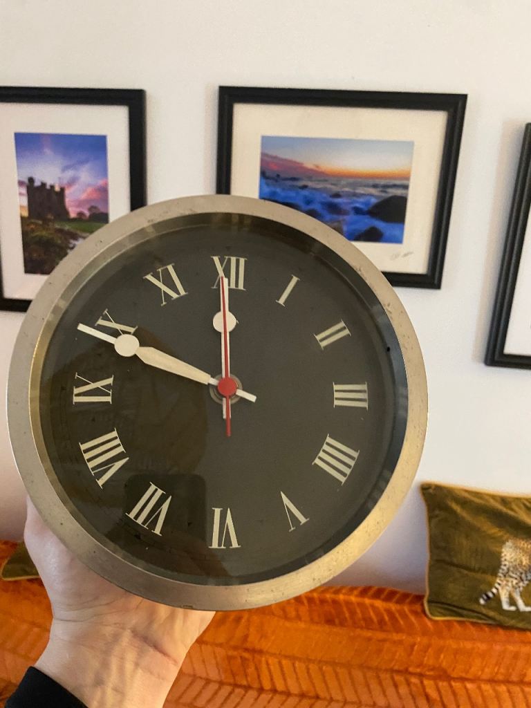 Gibson nautical wall mounted clock vintage retro upcycle 