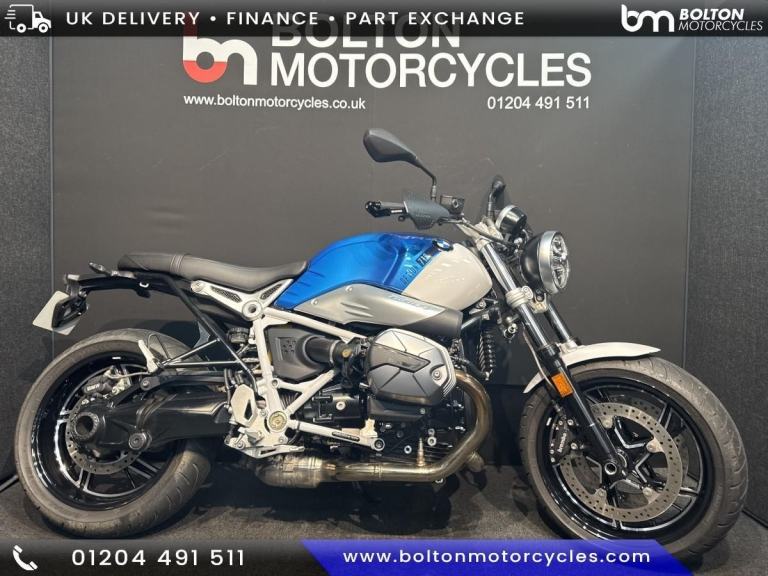 BMW R NINE T PURE Motorcycle Blue and White 4263 miles