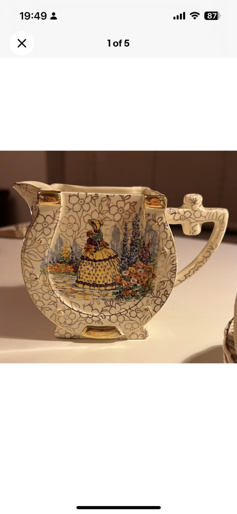 Vintage Crinoline Lady Cream Jug