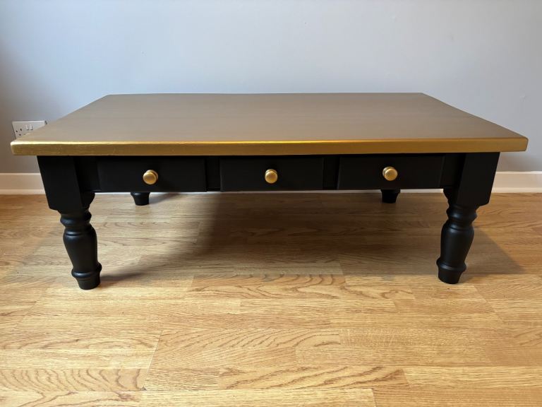 Black & Gold Coffee Table - Can Deliver