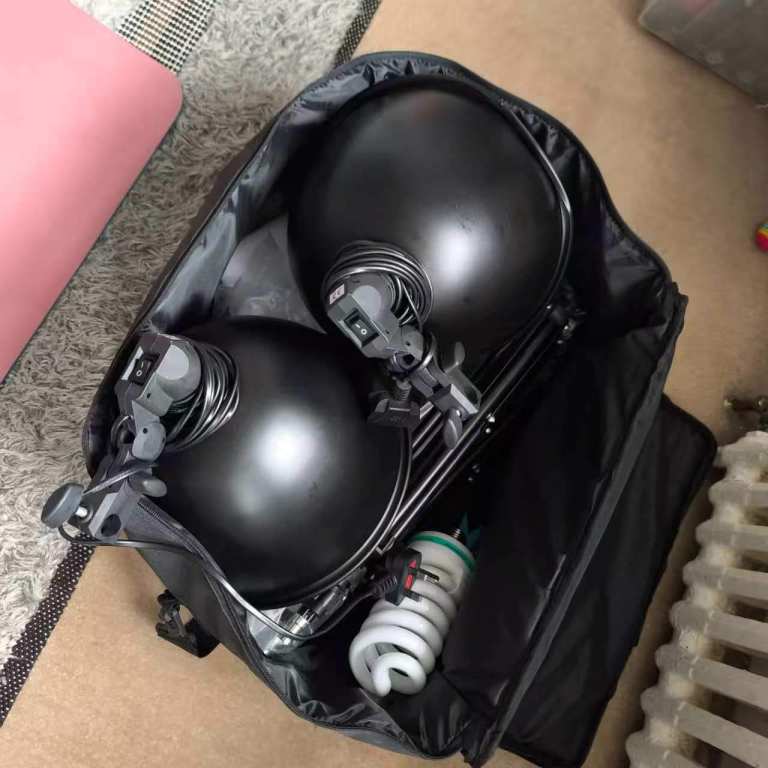 Dual lighting kit for photo studio light shooting box tent cubes